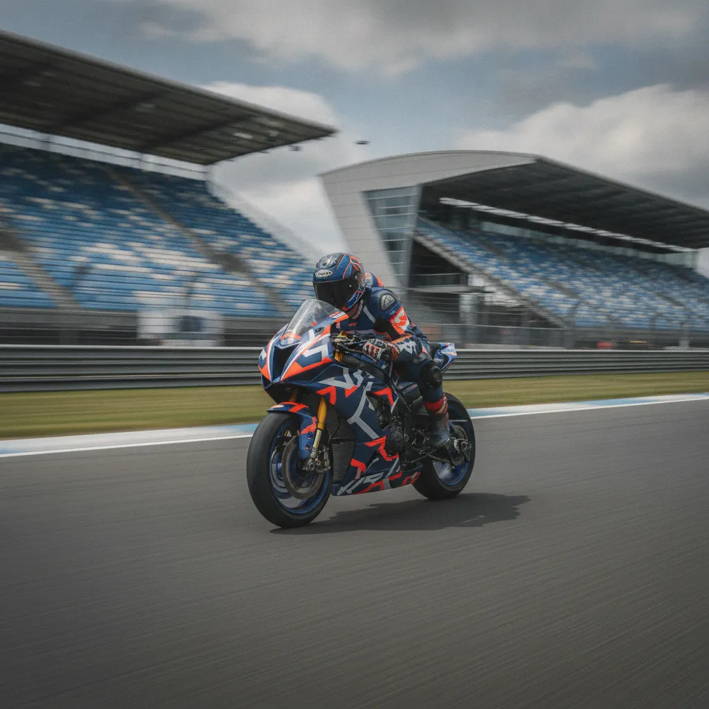 A wide shot of the fast and flowing Silverstone circuit ahead of the British Grand Prix.