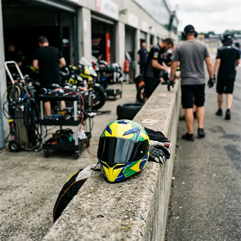 A powerful, atmospheric shot from behind a packed grandstand during the final lap of the race. The silhouettes of cheeri