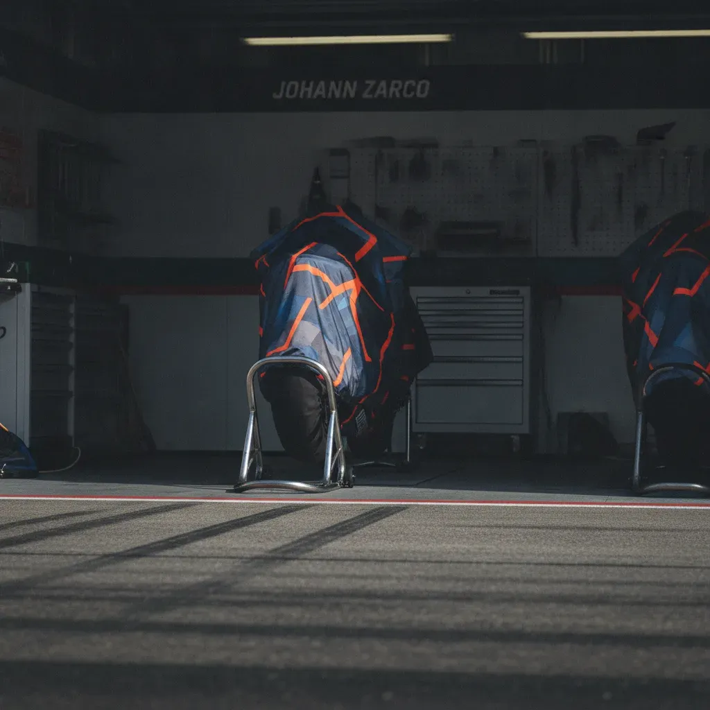 A view of the tight and twisting Sachsenring circuit, home of the German Grand Prix.