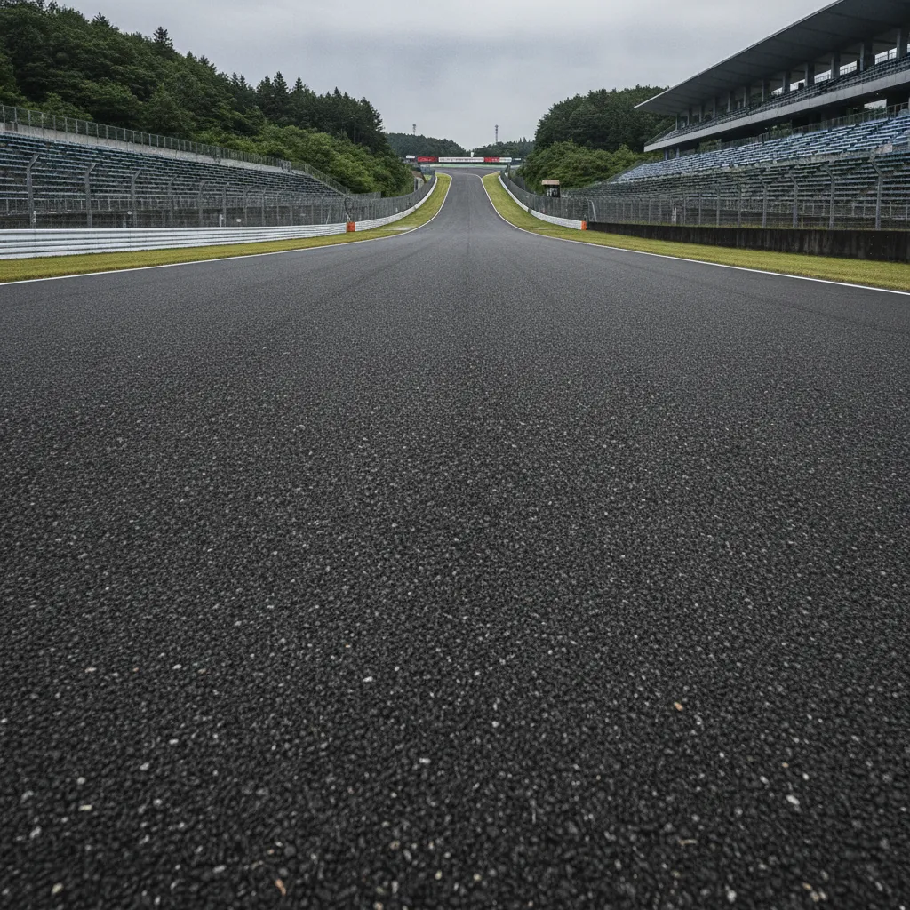 A view of the track and grandstands at the Mobility Resort Motegi, home of the Japanese Grand Prix.