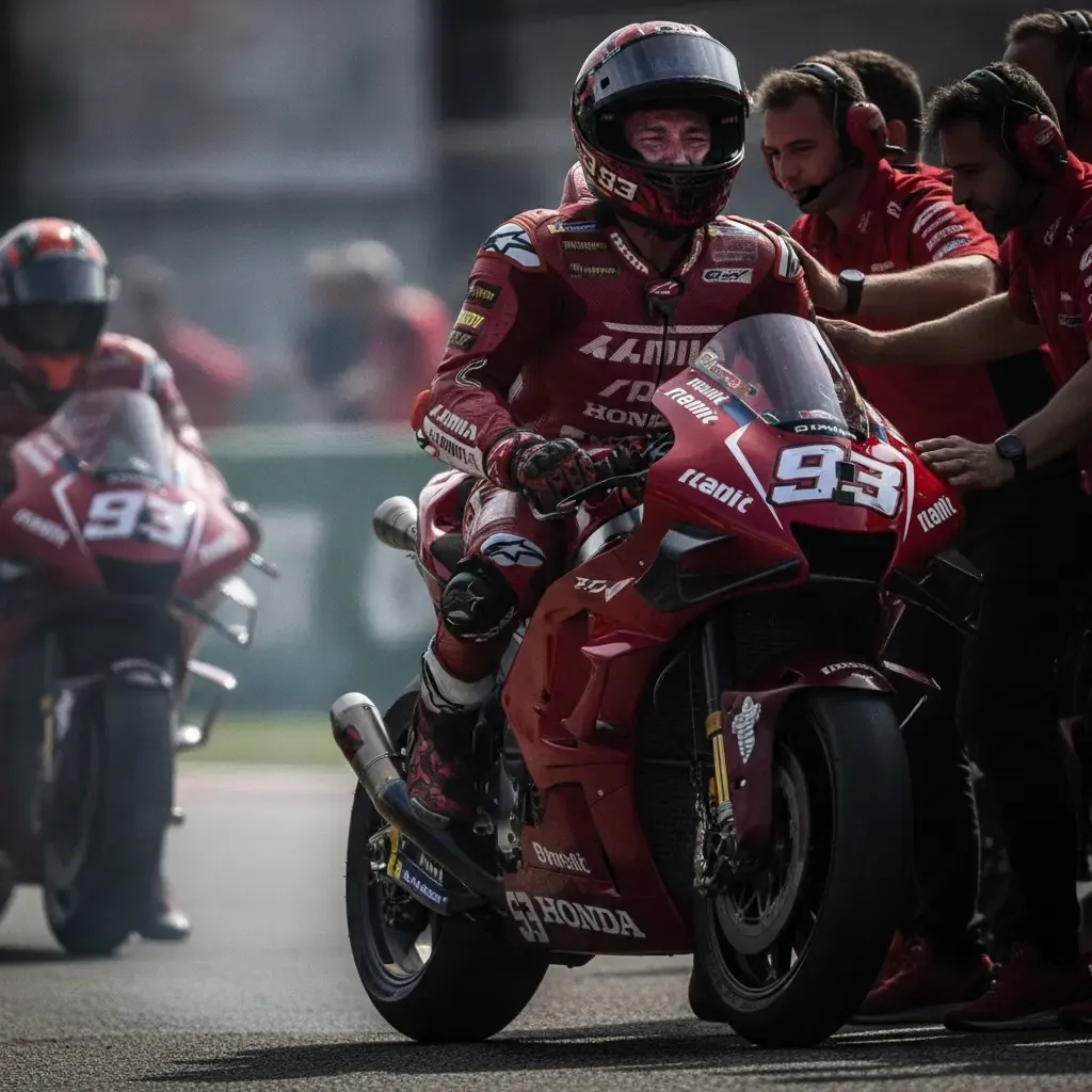 A rider shows his emotion after a surprise Sprint podium.