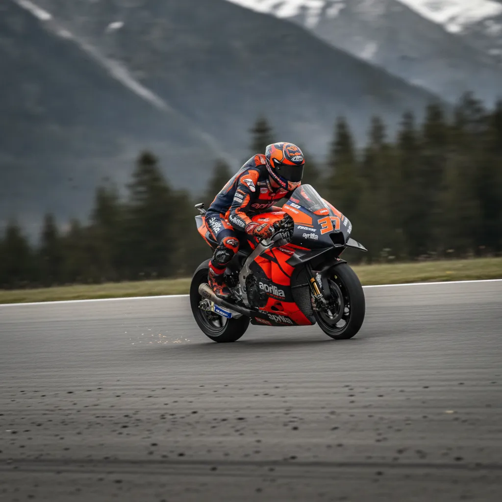 Championship leader Jorge Martin cornering at speed during the Austrian Grand Prix.